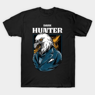 Dark Hunter / Cartoon Eagle Design / Night Bird / Urban Streetwear Style T-Shirt